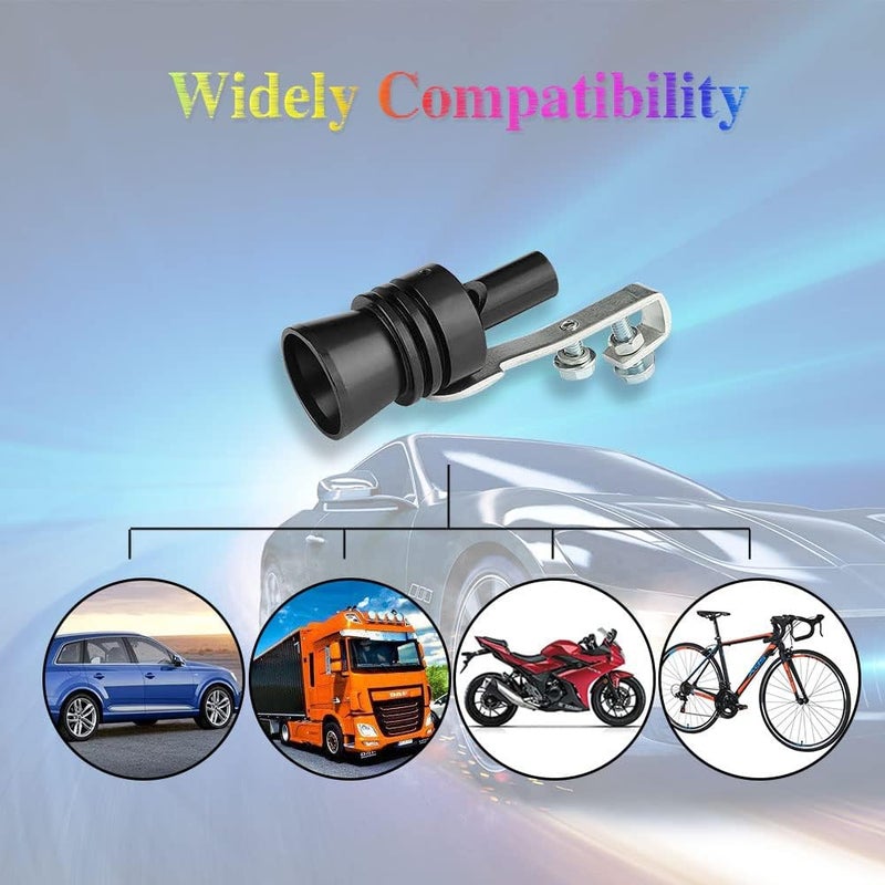 deemars Car Turbo Whistle, Aluminum Alloy Universal Turbo Whistle, L Size Aluminum Alloy Universal Turbo Sound Exhaust Muffler Pipe Whistle Car Roar Maker（L-Black） - Image 5